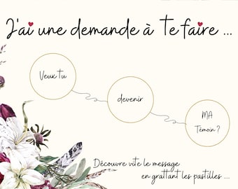 Carte à gratter - Témoin/Demoiselle D'honneur