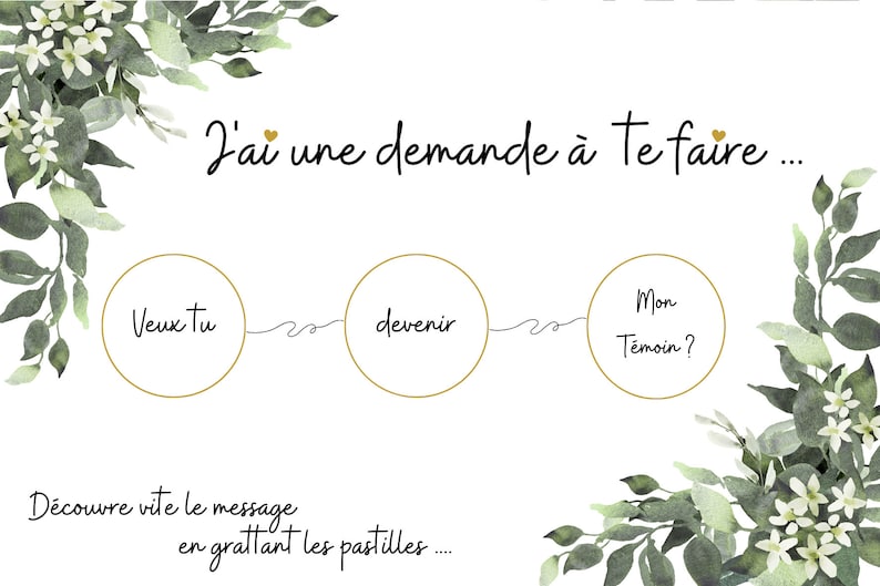 Carte à gratter - Témoin/Demoiselle D'honneur image 4