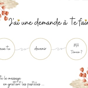 Carte à gratter - Témoin/Demoiselle D'honneur