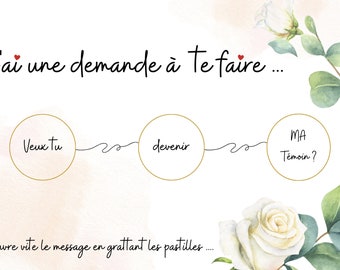 Carte à gratter - Témoin/Demoiselle D'honneur