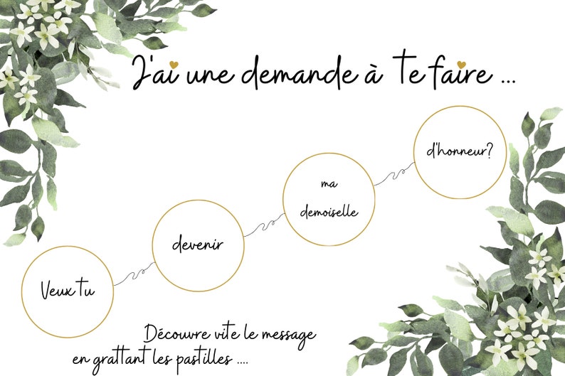 Carte à gratter - Témoin/Demoiselle D'honneur image 2