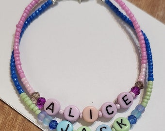 Handmade name bracelet