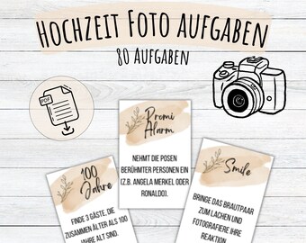 Wedding photo tasks, photo tasks PDF, wedding games, wedding photo tasks printable, wedding photo challenge, photo game PDF A4