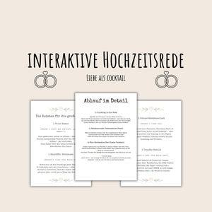 Hochzeitsspiel „Der Liebes-Cocktail“ | Interaktive Rede Trauzeugen | PDF Download für Freunde & Familie | Lustige Hochzeitsrede digital