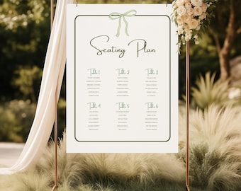 Colorful Floral Wedding Seating Chart, Printable Wedding Table Plan, Wedding Layout, Garden Wedding, Wedding Seating Plan, Floral Wedding