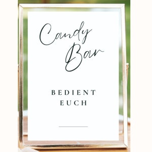 Candybar Hochzeit, Candy Bar Schild, Candy Bar Aufsteller, Candybar deko, PDF, Dekoration Hochzeit Geburtstag, Candybar Aufsteller, A4,A5,A6