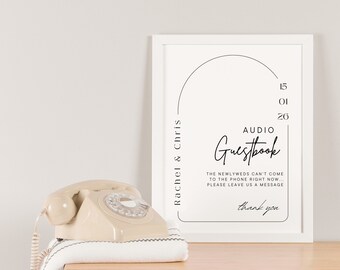 Audio Guestbook Sign Template, Pick up the Phone, Leave A Message ...