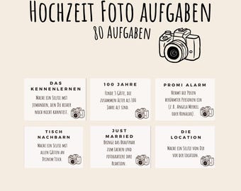 Wedding photo tasks, photo tasks PDF, wedding games, wedding photo tasks to print, wedding photo challenge, photo game PDF A4