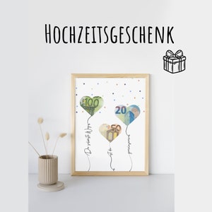 Cash gift wedding bride and groom gift PDF - wedding wish fulfiller Cash gift wedding gift for the wedding civil marriage