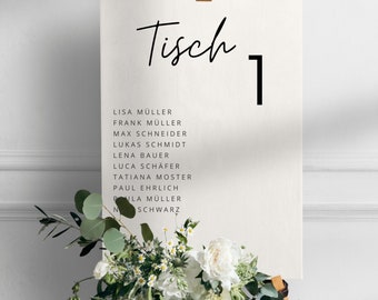 Moderne Hochzeit Sitzplan Vorlage, Minimalistische Sitzordnung Hochzeit, Minimalistische Sitzplan Hochzeit Template Instant download