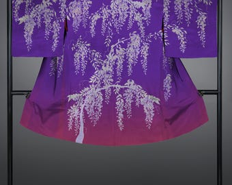 Haori Coat wisteria' / Kimono / Yukata / Plus Size - Etsy