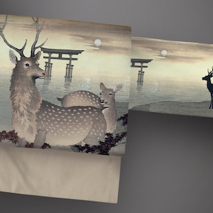 Nagoya obi ‘Ohara Koson deer’ / kimono