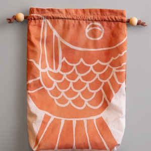 Kinchaku ‘taiyaki’ / drawstring purse