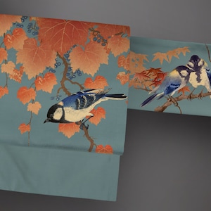 Nagoya obi ‘Ohara Koson autumn’ / kimono