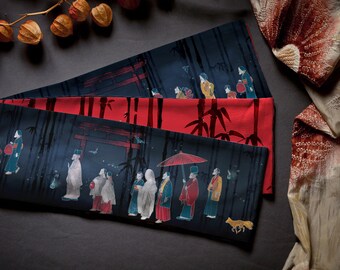 Hanhaba obi ‘fox wedding’ / kimono / yukata