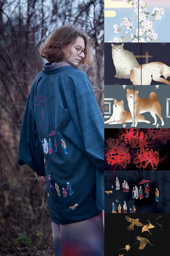AP STUDIO 【DAWN/ダン】HAORI Middle Custom DTLA Print - Traditional Haori | Order Online