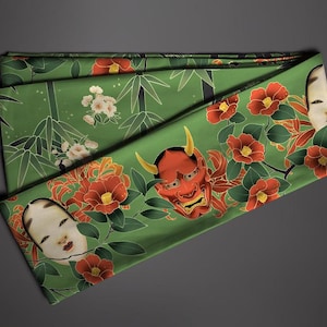 Hanhaba obi ‘noh tsubaki’ / kimono / yukata
