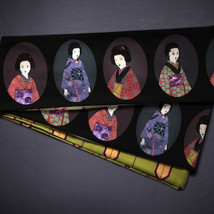 Hanhaba obi ‘modern bijinga’ / kimono / yukata