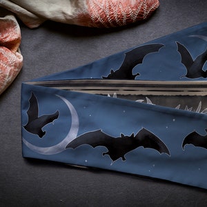 Hanhaba obi ‘bats and willow’ / kimono / yukata
