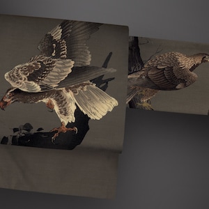Nagoya obi ‘Ohara Koson eagle’ / kimono