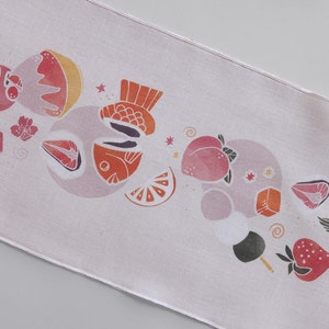Cotton haneri 2023 collection ‘sweet pink’ / kimono collar / yukata