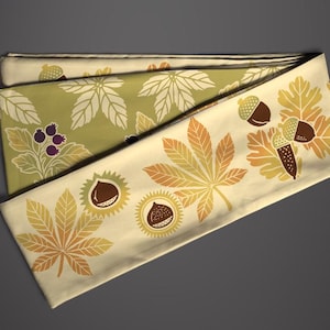 Hanhaba obi ‘chestnut garden’ / kimono / yukata