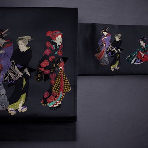 Nagoya obi ‘modern bijin-ga’ / kimono