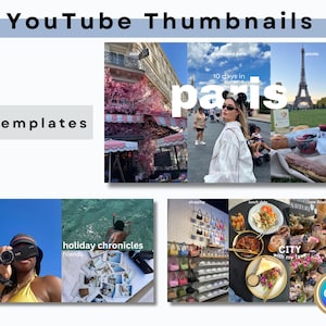 Editable Canva YouTube Thumbnails | 12 Customizable YouTube Thumbnail Templates | Aesthetic & Trendy Designs | Aesthetic Thumbnails
