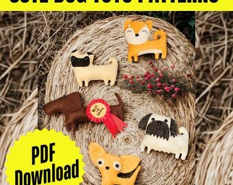 Easy Patchwork Dog Sewing Pattern, Pug, Chihuahua, Fox (PDF Instant ...