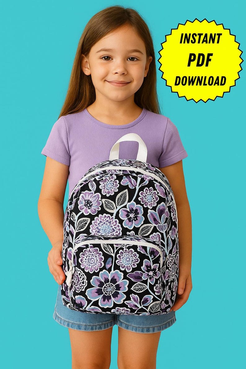 Mini Backpack Sewing Pattern PDF | Kids Backpack Pattern | Small ...