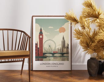 London Travel Print - London Wall Art - Travel Wall Art - Vakantieposter - London Travel Art - Cadeau voor reiziger - London Poster