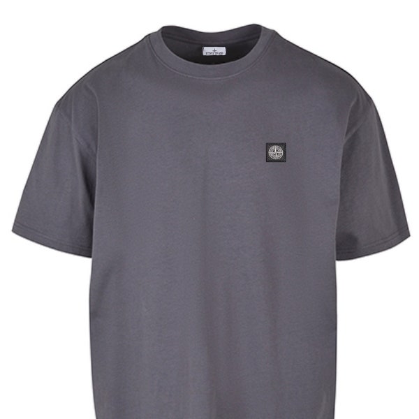 Stone Island Oversize T-Shirt, Stone Island Logo Oversize T-Shirt, T-Shirt with Stone Island Logo Patch