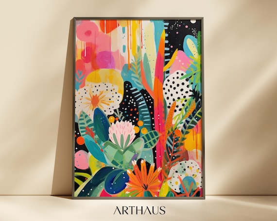 Maximalist Wall Art, Printable Eclectic Wall Art, Abstract Wall Art,  Digital Wall Art, Colourful Wall Art, Trendy Wall Art, Digital Download