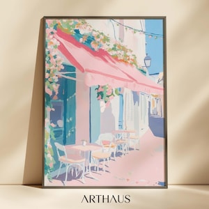 New York Coffee shop Print Girly Apartment Decor Dining Room Art Food Lover Print Kitchen Decor Preppy Wall Art Digital Download