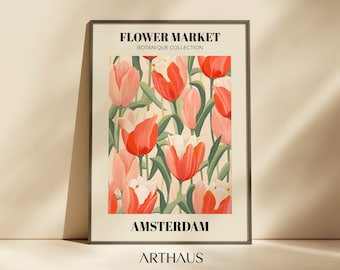 Amsterdam Flower Market Print | Floral Wall Art (Digital Download)