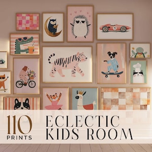 Nursery Prints Bundle Eclectic Nursery Wall Art Kids Bedroom Decor Affirmation Posters Classroom Playful Animal Prints DIGITAL DOWNLOAD