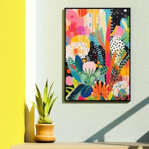 Maximalist Wall Art, Printable Eclectic Wall Art, Abstract Wall Art, Digital Wall Art, Colourful Wall Art, Trendy Wall Art, Digital Download image 8