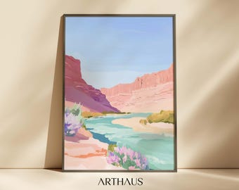 Zuidwestelijke print woestijn Boho kunst aan de muur afdrukbare Cottage huis decor Cowgirl appartement decor Arizona muur kunst digitale download