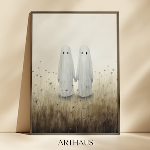 Floral Ghost Digital Print Dark Romantic Ghost Floral Ghost Download Print Ghost Spooky Decor Farmhouse Halloween Decor Digital Download