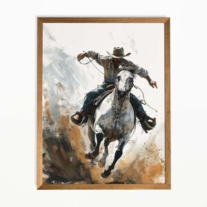 Vintage Cowboy Gallery Wall Set of 6 American Country Decor Rustic ...