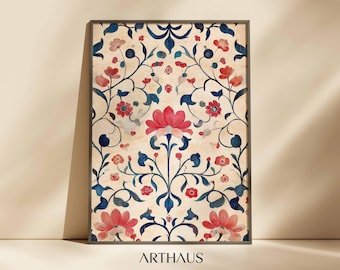 Traditional India Tapestry Wall Art, Antique Indian Textile Set of