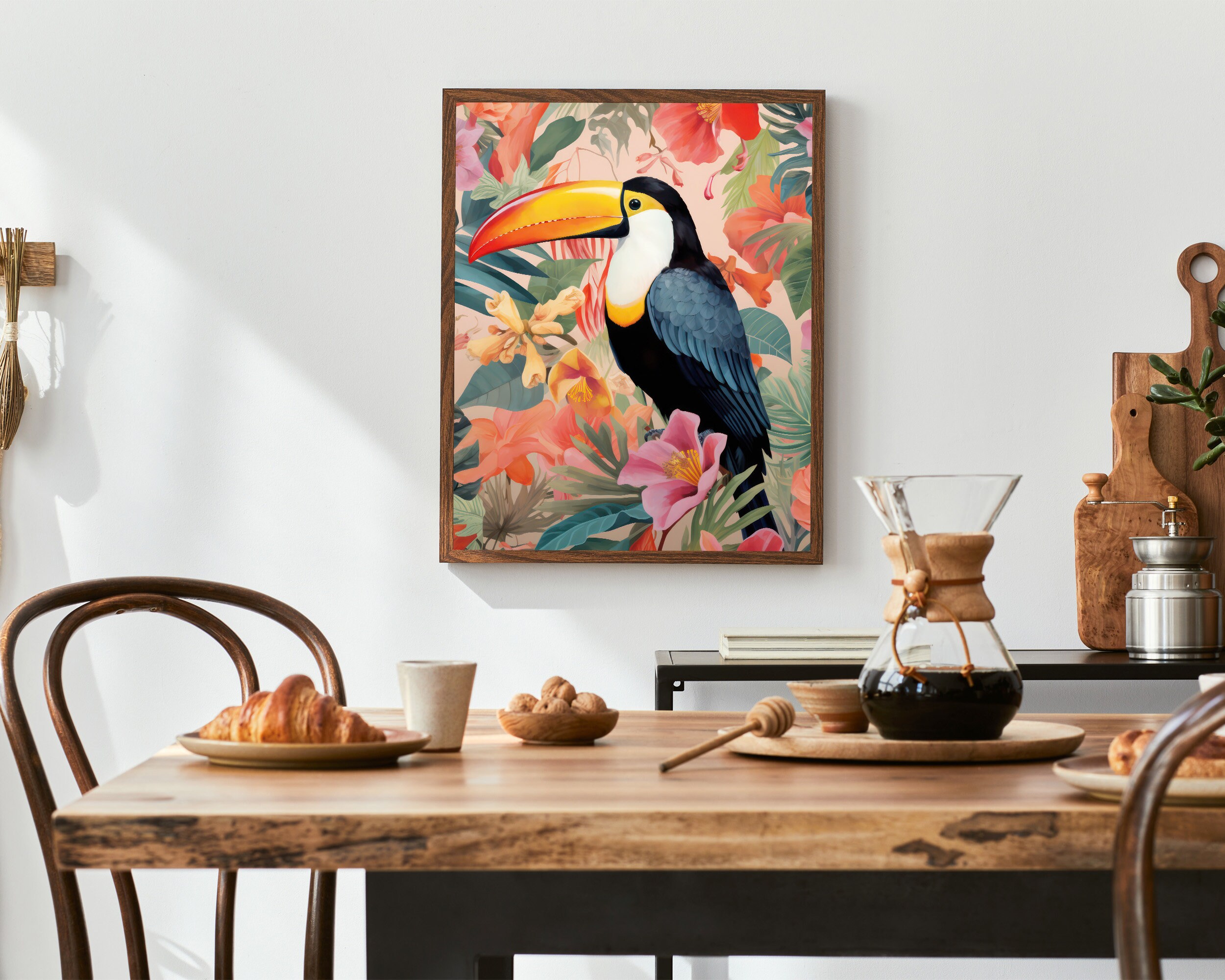 Discover Nettes und lustiges Tukan-Tierwortspiel, nettes Geschenk für Vogelliebhaber Poster
