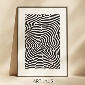 Abstract Printable Wall Art Black and White Modern Aesthetic Print Minimalist Poster Maximalist Home Decor Preppy Wall Art Instant Download