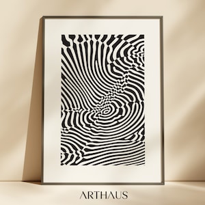 Abstract Printable Wall Art Black and White Modern Aesthetic Print Minimalist Poster Maximalist Home Decor Preppy Wall Art Instant Download