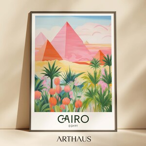 Egypt Printable Poster Pyramids Print Cairo Digital Download Travel Art Home Decor Gift For Her, Gift For Him Travel Wall Art