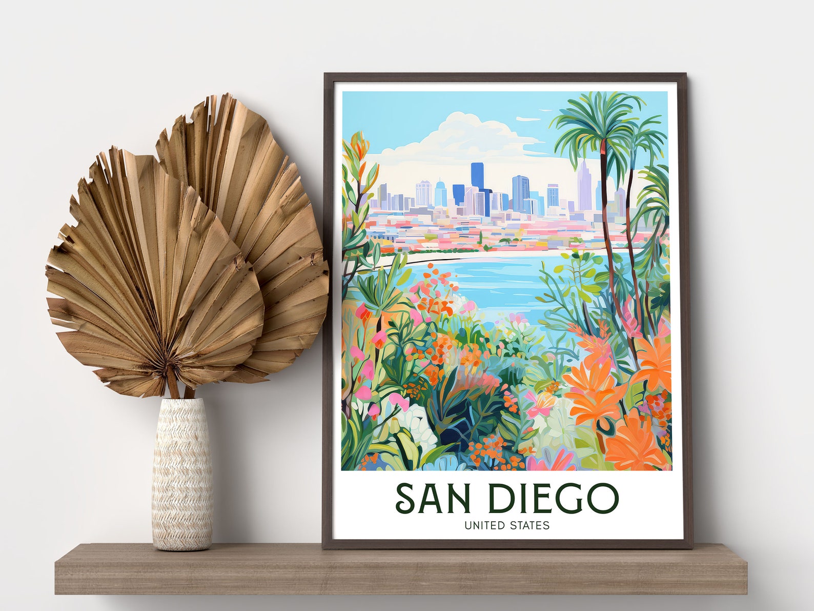 San Diego Travel Poster | Retro California City Art (digital Download ...