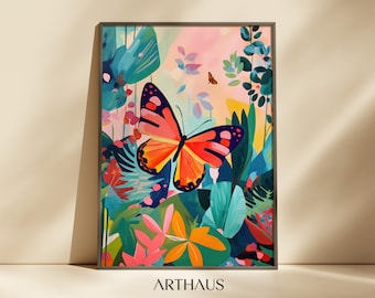 Butterfly Art Print | Maximalist Eclectic Home Decor (Digital Download)