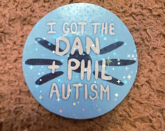 Pegatina de autismo de Dan y Phil