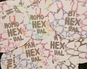 Hexualities Pride Stickers