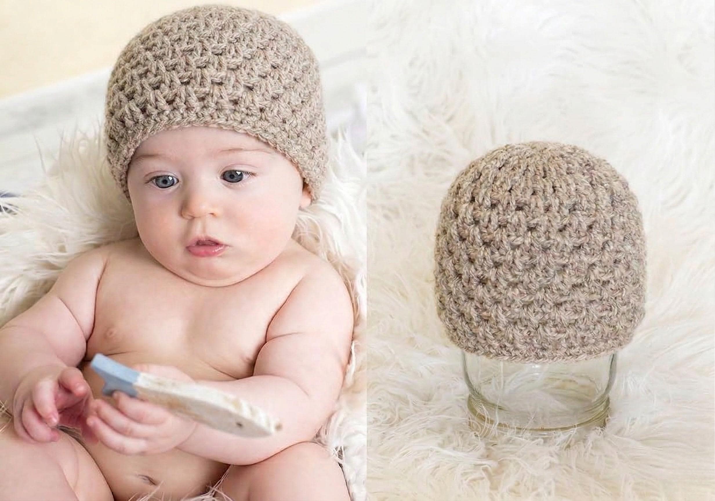Baby Hat Pattern | Easy Crochet Pattern | Soft Newborn Beanie | Quick ...